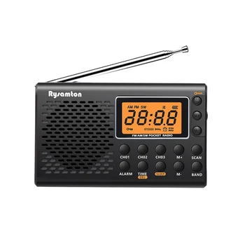 Полнодиапазонное FM AM SW портативное радио со стереофоническим цифровым дисплеем, ручное FM-радио двойного назначения