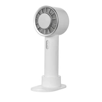 Портативный ручной вентилятор Ручной вентилятор Воздушный охладитель Наружный вентилятор Полупроводниковое охлаждение 2200 мАч Аккумулятор USB Перезаряжаемый белый