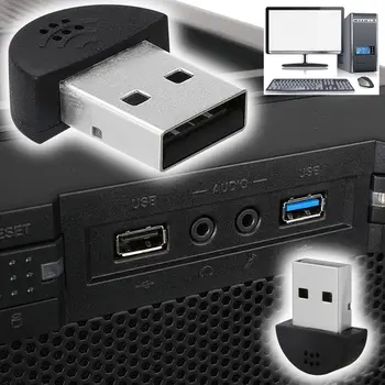 Распознавание микрофона, аудиоадаптер для ПК, ноутбук, Студийная речь, Мини-USB 2.0, компьютерные микрофоны, микрофонная трубка