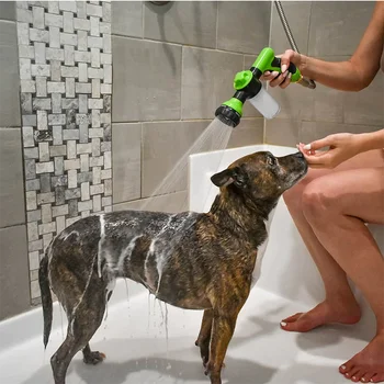 Распылитель высокого давления, шланг, пистолет для душа для собак, 3 режима регулируемого мытья домашних животных, вода для ванны, пена для мыла, распылитель для чистки собак