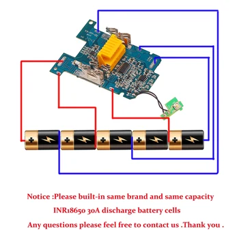 Самодельный батарейный отсек с защитой от одиночных элементов BMS для Makita 18V Battery BL1830 BL1820 BL1815 BL1860B LXT 400