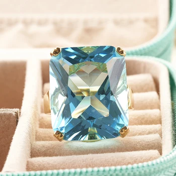 Сапфир Cellacity большого карата синего цвета, крупный драгоценный камень, женское мужское кольцо, Серебряные кольца 925 пробы, женское обручальное кольцо, подарки
