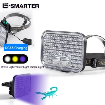 Светодиодный рабочий светильник широкого диапазона фиолетового света Scorpion для наружного многофункционального кемпинга, мобильный литой головной фонарь для кемпинга, рыбалки