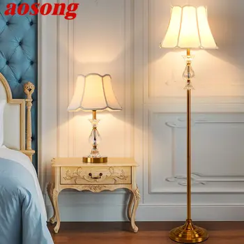 Современный хрустальный торшер AOSONG со светодиодной подсветкой Nordic Creative Fashion Настольные светильники для домашнего декора гостиной спальни