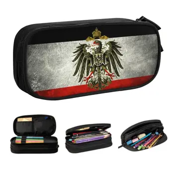 Флаг Германской империи Германия Милые пеналы для карандашей для девочек и мальчиков, сумка для карандашей большой емкости, студенческие канцелярские принадлежности