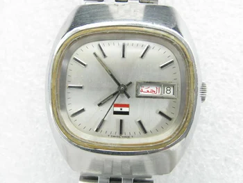 Флаг Ирака двойной календарь автоматические швейцарские мужские часы (фарси + английский) ETA 2789